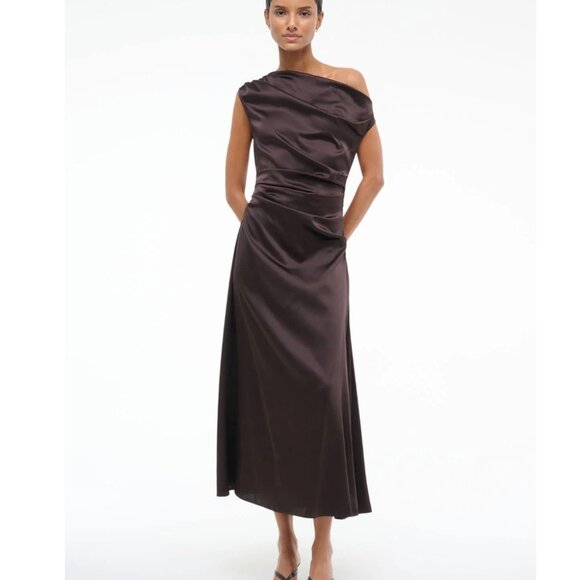 STAUD Dresses & Skirts - PHARE SILK DRESS EARTH $695